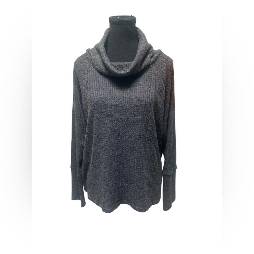 Bobeau Charcoal Cowl Neck Sweater M GUC